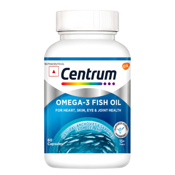 کپسول امگا 3 روغن ماهی سنتروم (Centrum) 60 عددی