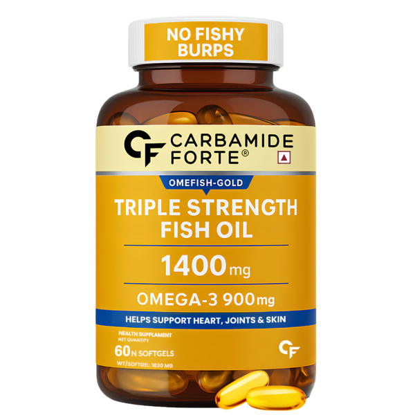 کپسول سافت ژل امگا 3 تریپل کاربامید فورته (Carbamide Forte) 1400 میلی گرم 60 عددی